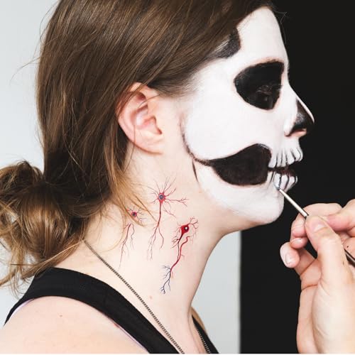 10-Sheet Realistic Vein Temporary Tattoos - Halloween Zombie Makeup