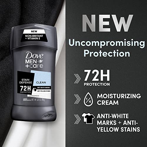 DOVE MEN + CARE Antiperspirant Deodorant (72 Hour Protection) and 3-in-1 Extra Fresh Body Wash Bar (8 Pack) Bundle