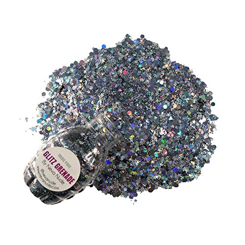 Neva Nude Glitz Grenade Holographic Glitter Keychain