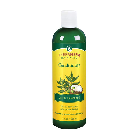 TheraNeem Gentle Therap Conditioner | Nourishing Formula with Organic Neem Oil | All Hair Types, Sensitive Scalp | 12oz