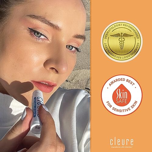 Cleure Organic All Natural Lip Balm - Paraben Free, Fragrance Free, Flavor Free, & Petroleum Free SPF Lip Balm & Hydrating Lip Butter (.15 oz, 6 Pack)