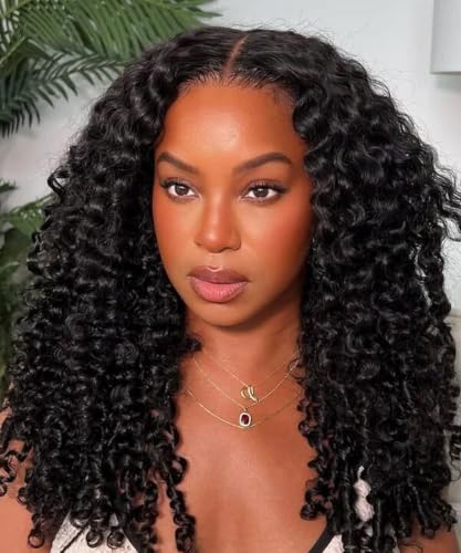Burmese Curly Half Wig Human Hair 16 Inch Glueless