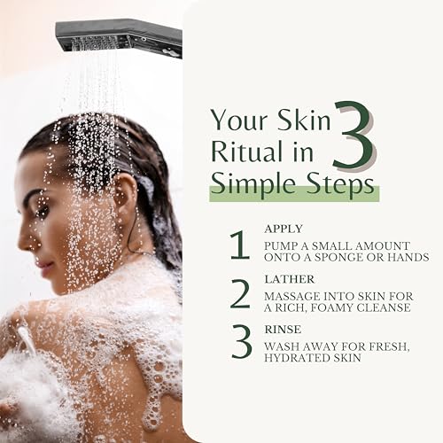Lemongrass Body Wash with Vitamin E, Cleanses, Refreshes & Invigorates, Shower Gel for Dry and Sensitive Skin, Women & Men, Organic & Natural, 16 fl oz, 2-Pack