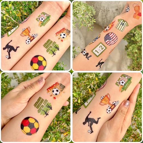 96PCS Soccer Temporary Tattoos for Kids - Party Favors