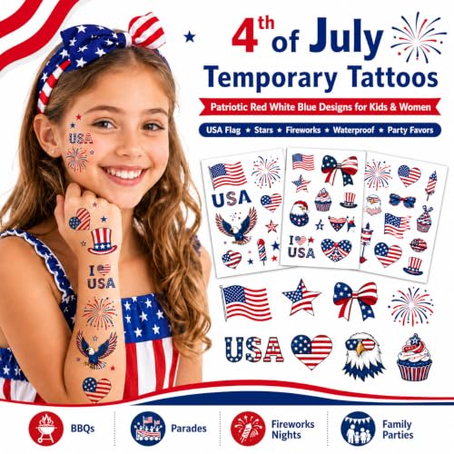 Printable Temporary Tattoo Paper for Inkjet Printer, 8.5"X11" (6 Sheet Set)