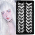 White Manga Lashes 16mm - 10 Pairs Anime Cosplay