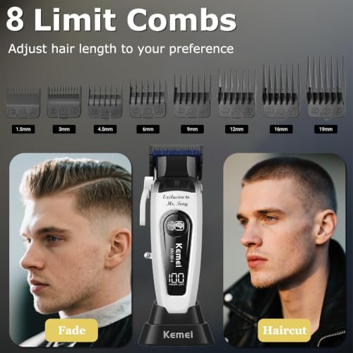 KEMEI 90-4 Professional Hair Clippers for Men - Cordless, 11500 RPM