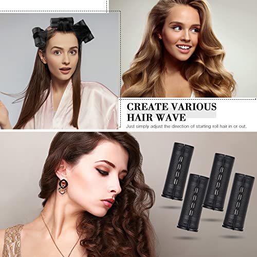 24 Pcs Hair Perm Rods with Tail Comb - Curling Hair Styling Tool Set