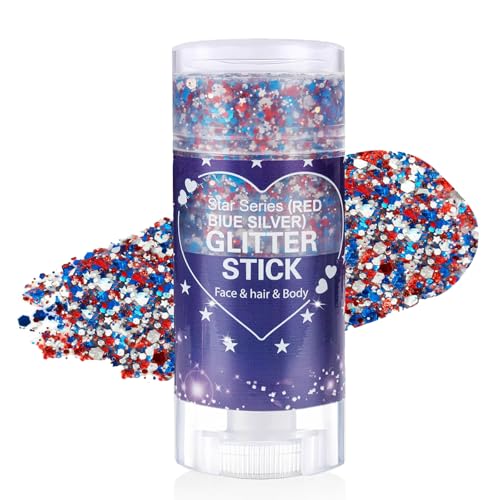 Patriotic Glitter Stick - 4th of July Body & Face Makeup