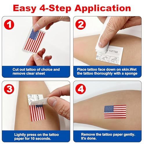 Brazil Flag Temporary Tattoos - 11 Sheets Waterproof