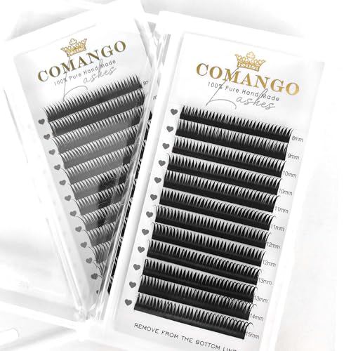 Wet Lashes Eyelash Extension Premade Manga Lashes Anime Chunk Cosplay Lashes C/D Curl Thick Wet Spikes Lash Extensions Wispy Comic Lash Clusters DIY Anime Lash Extensions (black, 0.07-C-Mix8-15mm)