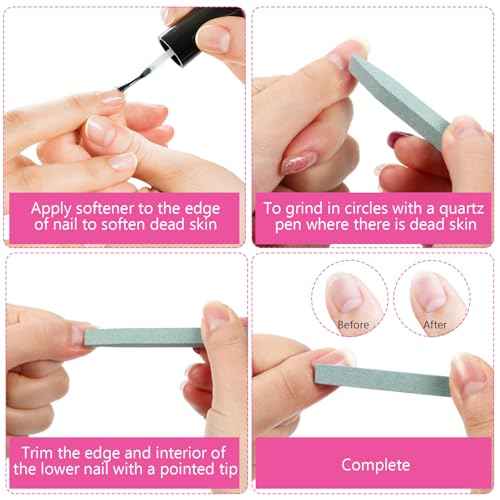 Mudder 20 Pcs Stone Nail File Pumice Stick for Fingernails Pumice Rock Nail Cuticle Pusher Rock File for Home Salon Toenail Buffing Tool