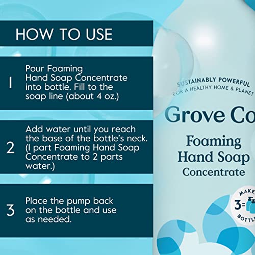 Grove Co. Unscented Foaming Hand Soap Refills, 2 x 12 oz