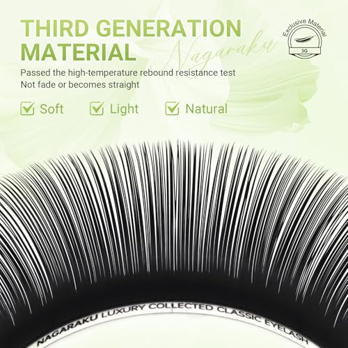 NAGARAKU Classic Lashes 0.07mm D Curl 7-15mm Mix 16 Rows