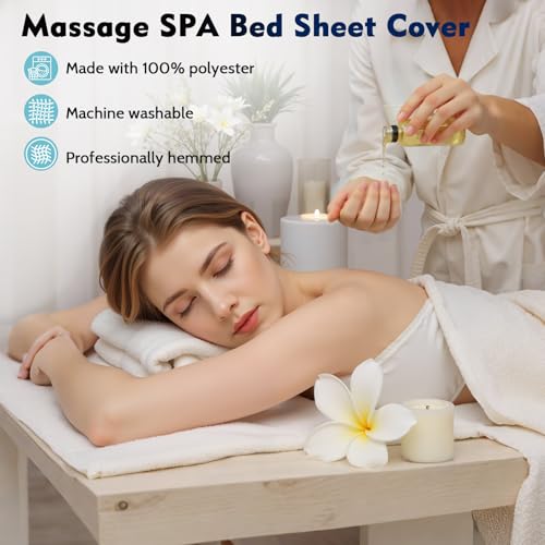 Soft Washable Massage Table Sheet Pad with Face Hole - Lash Bed Topper (75x28")