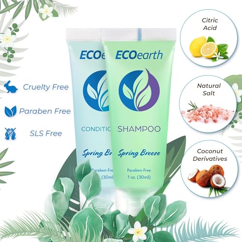 EcoEarth Travel Shampoo and Conditioner Set, 1 fl oz (100 Pieces)