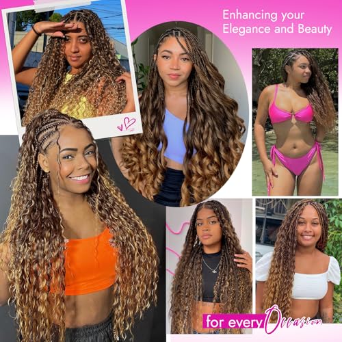 Gopukso 16 Inch Deep Wave Human Braiding Hair for Boho Styles - 50g 2 Bundles