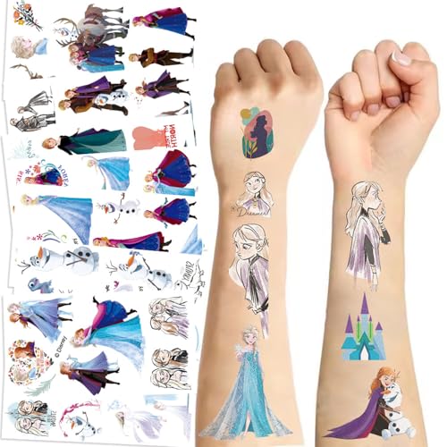 Frozen Temporary Tattoos for Kids - 10 Sheet Set