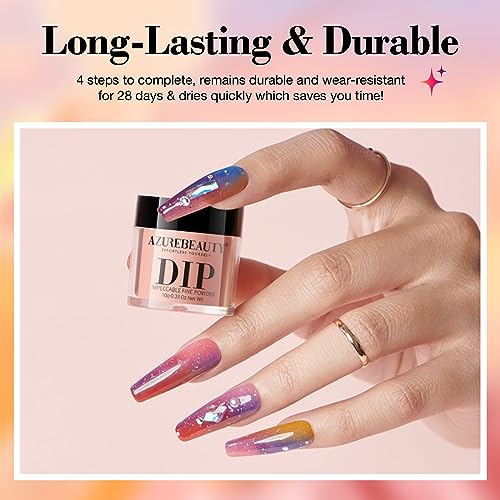 AZUREBEAUTY 12-Piece Temperature Color Changing Dip Powder Nail Starter Kit