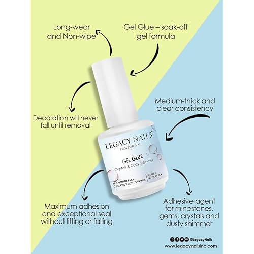 Legacy Nails Professional - Gel Glue & Foil Transfer Gel & Blossom Art Gel - The 3 Star Products for Your Designs.