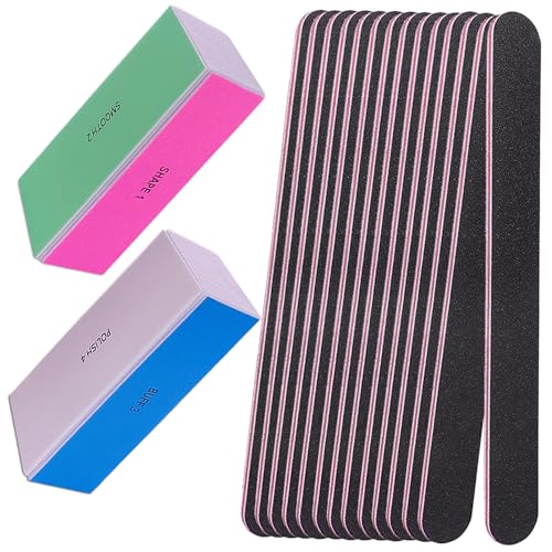 Professional Nail File and Buffer Set - 12 Piece Manicure Kit