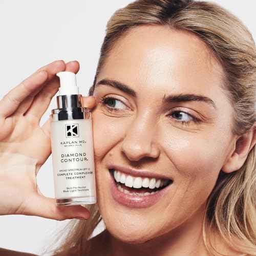 Kaplan MD Diamond Contour Broad Spectrum SPF 30 - Complete Complexion Treatment, Hydrating Sheer Coverage, UVA/UVB & Blue Light Protection, Fragrance-Free, Light Tinted Sunscreen for Face