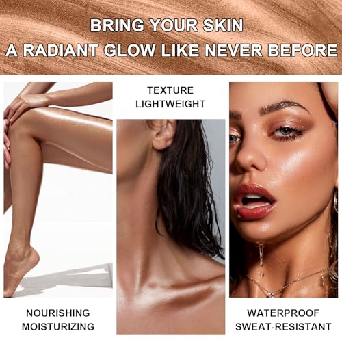 Shimmer Body Oil SPF 45 Sunscreen – Waterproof Luminizer