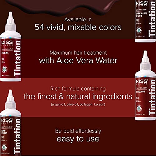 Red by Kiss Tintation Semi-Permanent Hair Dye - Honey Brown