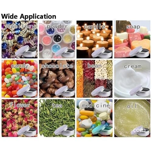 20PCS 5ML 0.17oz Small Ounce Empty Metal Steel Aluminum Jar Tins Cans Slip Slide Bottle Cosmetic Containers Box With Twist Cover For Sample Storage Salves Eye Shadow Make up Lip Balm