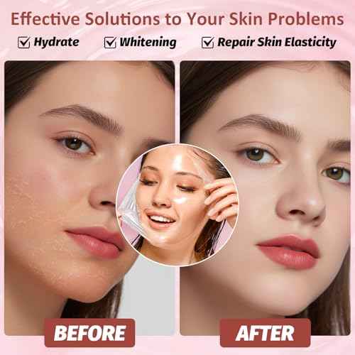 Collagen Night Wrapping Peel Off Mask with Brush, Overnight Mask Hydrates and Skin Elasticity, Reduces Sagging and Wrinkles, Hydrating Face Mask is the Ideal Gifts for Women and Teen Girls!