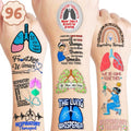 96 Respiratory Therapist Temporary Tattoos - Cute Designs