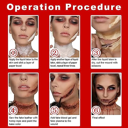 Scar Wax Kit with Liquid Latex for Halloween SFX Makeup
