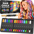 Jim&Gloria Hair Chalk Pens - 16 Color Set with 6 Metallic
