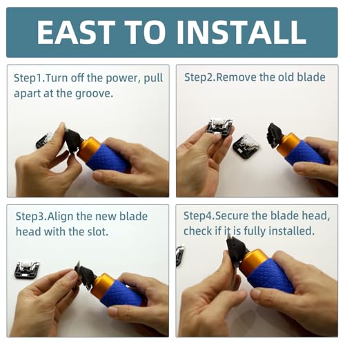 Transparia Tufting Trimmer Replacement Blades, Rug Trimmer Common Use Clipper Blade, for Tufting Clippers, Carpet Clippers, Tufted Accessories (Unadjustable)