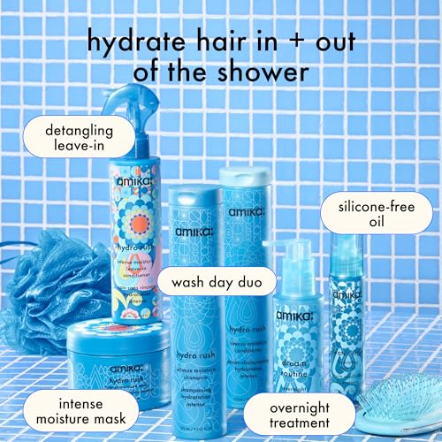 amika hydro rush intense moisture conditioner with hyaluronic acid