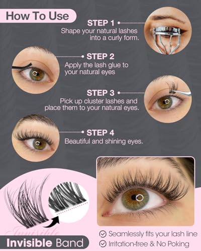 Spider Lash Clusters Kit - 110pc D Curl Wispy Extensions
