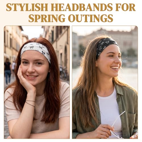 Dark-Themed 16-Pack Non-Slip Fashion Headbands for Women - ZhouBoat