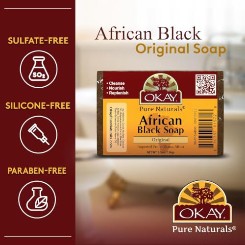 OKAY African Black Soap - Natural Acne & Skin Cleansing Bar
