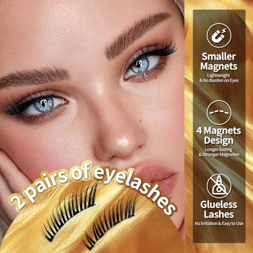 magnetic eyelashes,magnetic eyelashes with applicator,3pairs,3styles£¬natural look,wispy,butterfly£¬easy to clean
