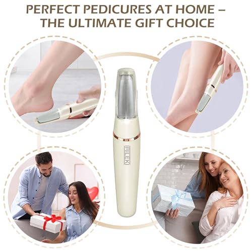Electric Foot Callus Remover with 2 Roller Heads - Rechargeable & Portable