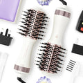 Dual Voltage 4-in-1 Hair Dryer Brush - Travel Mini Straightener & Curler