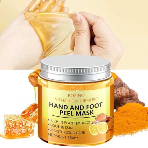 Vitamin C & Turmeric Hand Peel Mask - Hydrating Exfoliating Hand Wax