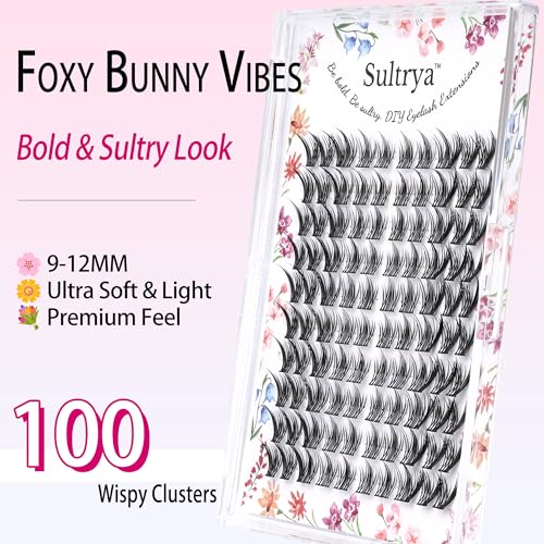 Wispy Fox Eye Lash Clusters 9-12mm 100pcs DIY Extensions