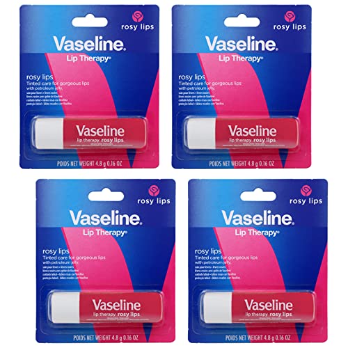 Vaseline Lip Therapy Rosy Lip Balm, 4-Pack - Moisturizing Tinted Care