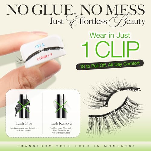 LASHVIEW Upgrade Soft Magnetic Eyelashes with Applicator, Reusable Magnetic Lashes Natural Look, No Glue Needed, Windproof & Waterproof for All-Day Comfort (L01)