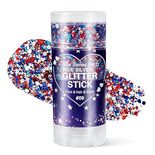 Purple Glitter Stick for Body & Face - Waterproof Sparkling Makeup