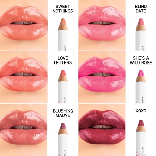 Physicians Formula Ros? Kiss All Day Glossy Lipstick Lip Color Makeup, Love Letters, | Dermatologist Tested, Clinicially Tested