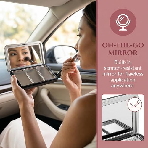 Refillable Magnetic Eyeshadow Palette with Mirror - 3 Grid