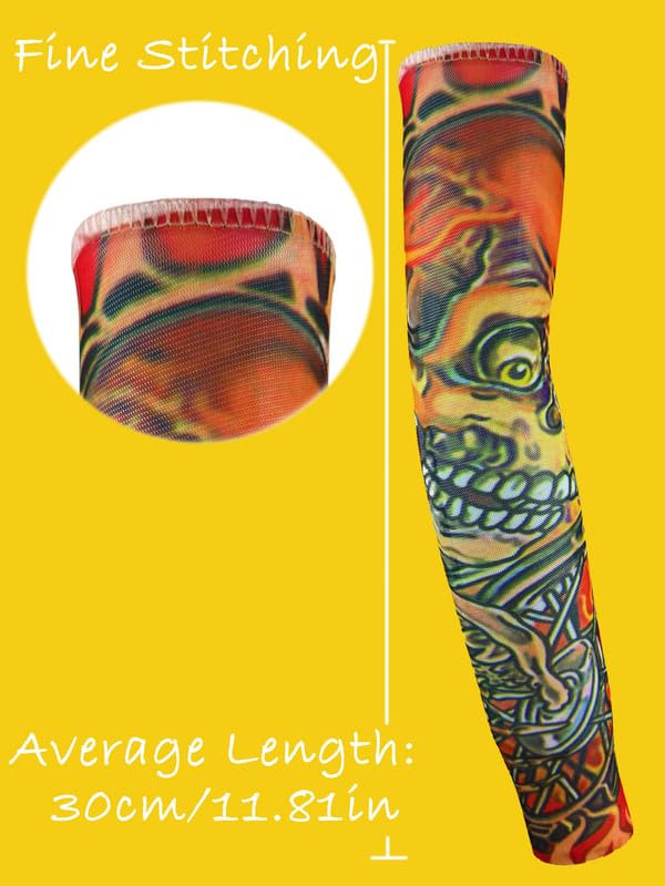5 Pairs Temporary Tattoo Arm Sleeves for Kids - UV Protection