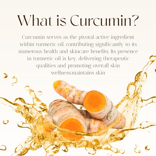 Turmeric Oil for Face and Body - Organic Makeup Remover with Antioxidant and Hydrating Properties, Fights Acne, Evens Tone